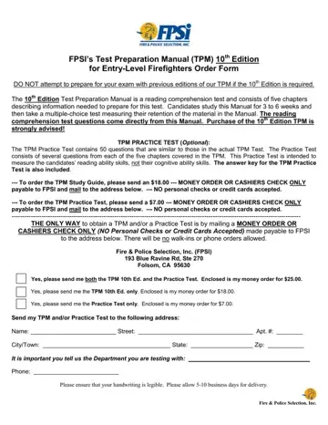 Tpm 10Th Edition Practice Test Form Preview