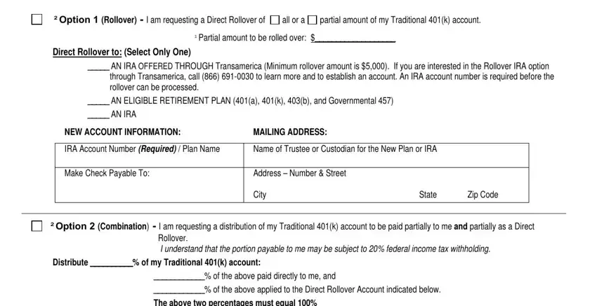 Filling out Transamerica 401K Withdrawal part 3