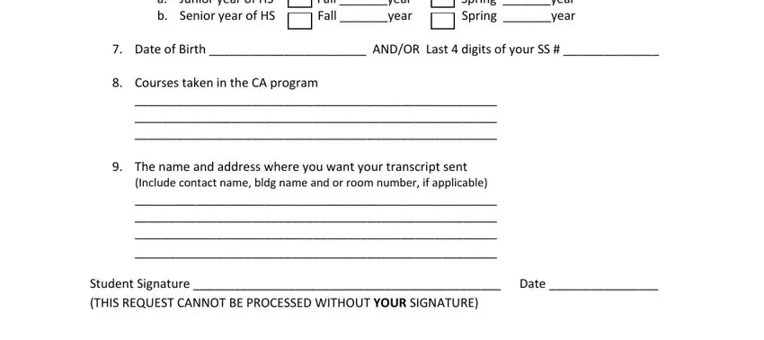 stage 2 to finishing transcript request johns university