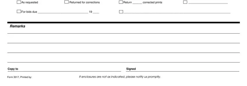 Finishing sample transmittal form for documents submission step 3