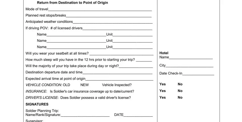 Filling out fillable army step 2