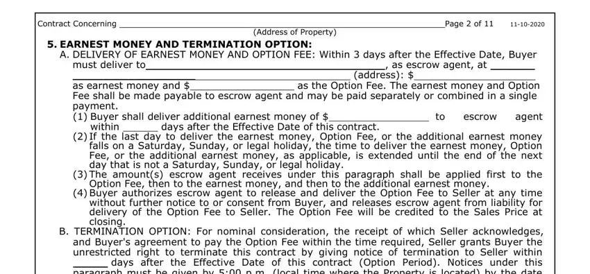 Entering details in tar fillable forms stage 4