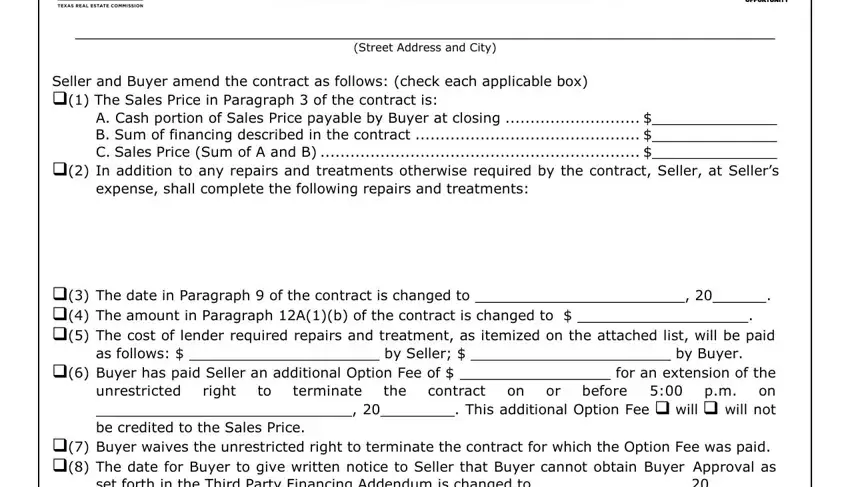 trec no real estate fields to fill in