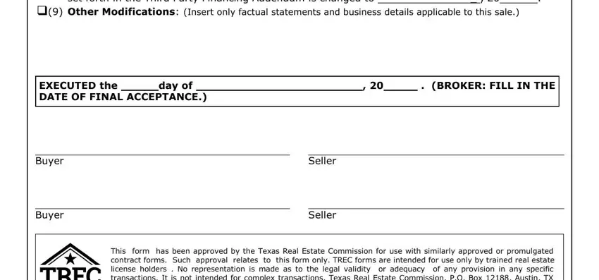 stage 2 to filling out trec no real estate