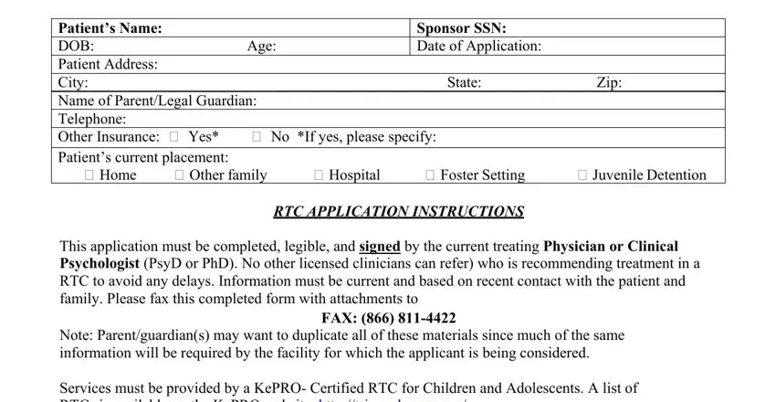 tricare empty fields to consider