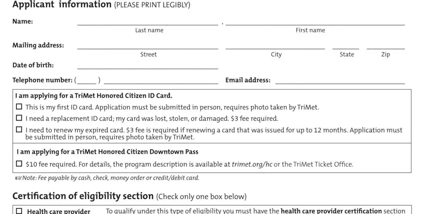 trimet honored citizen application fillable empty spaces to fill out