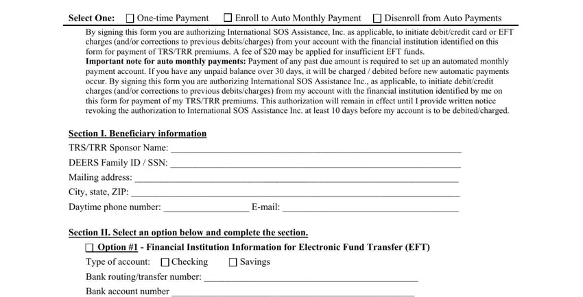tricarae trr authorization form print empty fields to fill out