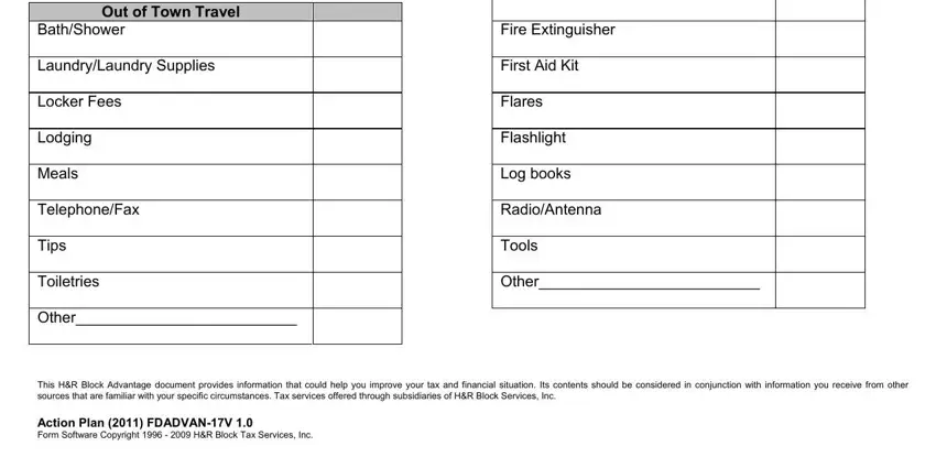 Filling out owner operator tax deductions worksheet stage 2