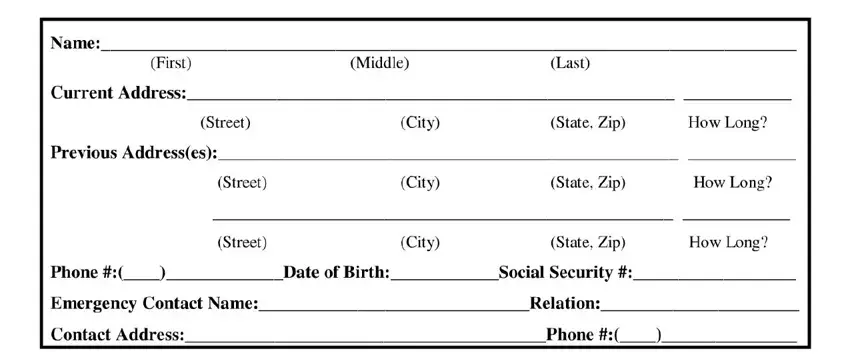 filling in truck driver filable employment application form stage 1