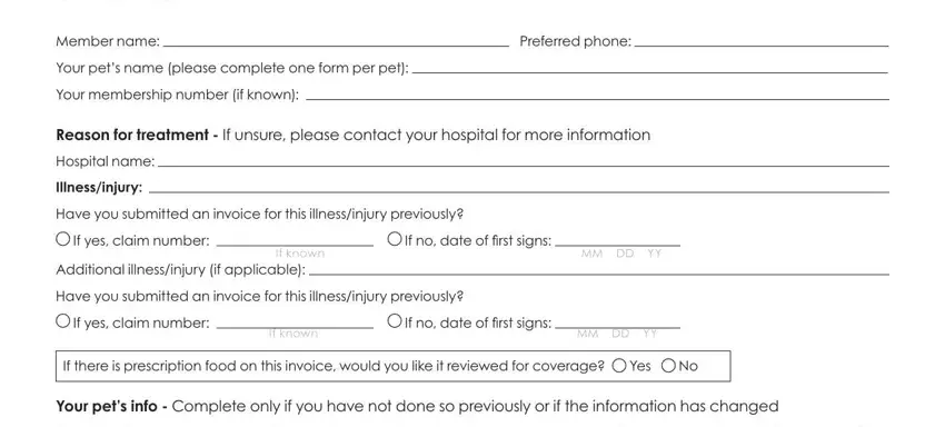 filling out trupanion pre approval part 1