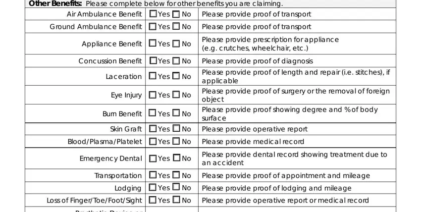 part 5 to filling out trustmark accident claim form