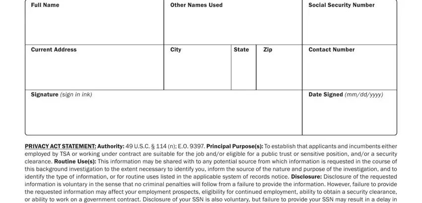 Filling in tsa precheck program application part 5