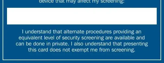 portion of blanks in tsa card get