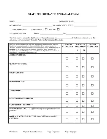 TSC Appraisal Form Preview