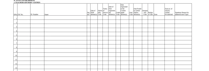 Entering details in tsc code number part 3