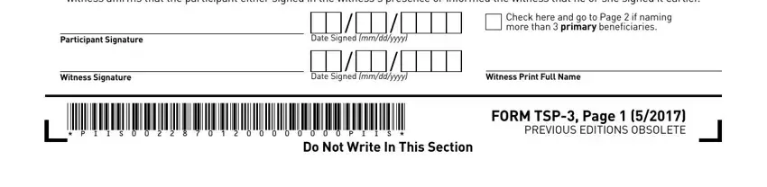 step 3 to filling out tsp 3 fillable