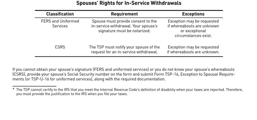 Entering details in tsp financial part 2