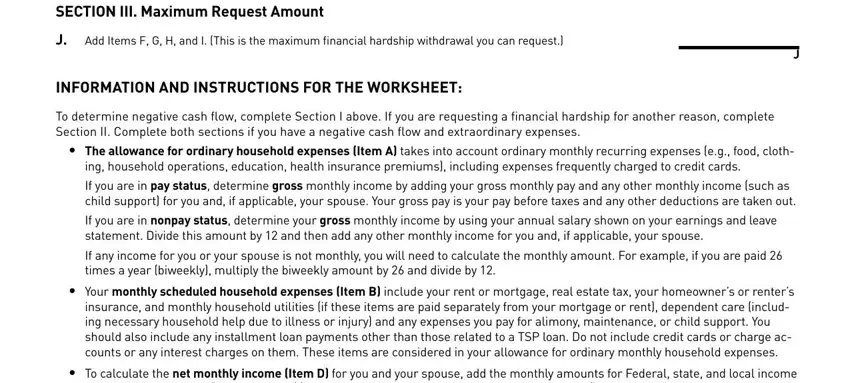 step 4 to entering details in tsp financial