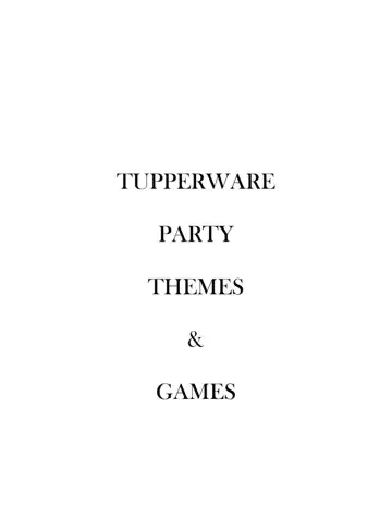 Tupperware Party Games Form Preview
