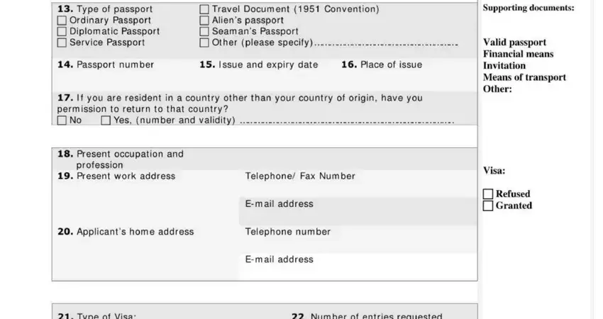 Filling in from visa turkey stage 2