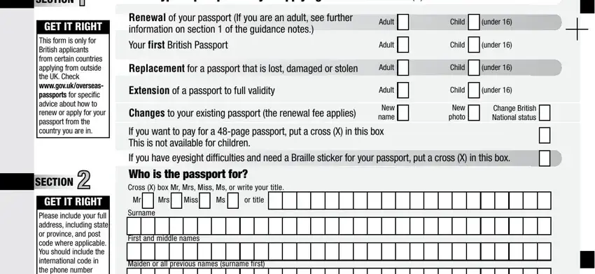 stage 1 to completing application for british passport