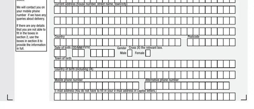 stage 2 to completing passport uk application form