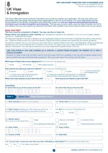 Uk Visa Application India Form Preview