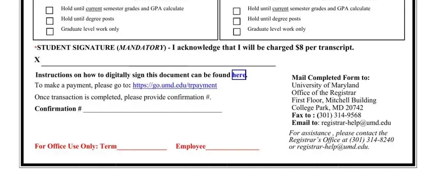 stage 2 to finishing university of maryland transcript