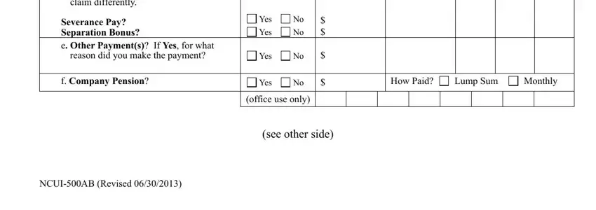 Completing nc clm 551l form stage 2