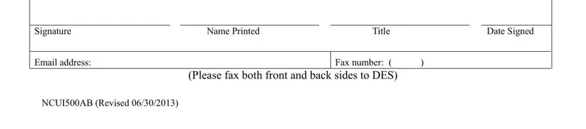 Finishing nc clm 551l form step 5