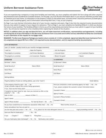 Uniform Assistance Form Preview