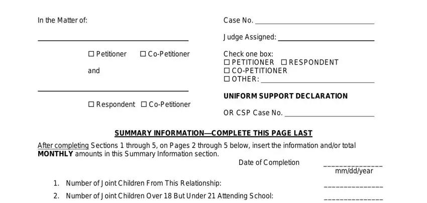 stage 1 to filling in uniform support declaration oregon pdf