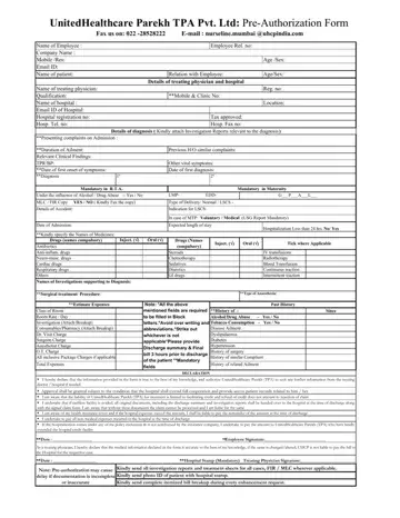 United Healthcare Parekh Claim Form Preview