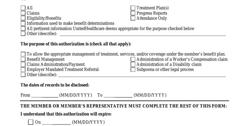 Filling in unitedhealthcare fax number for medical records step 3