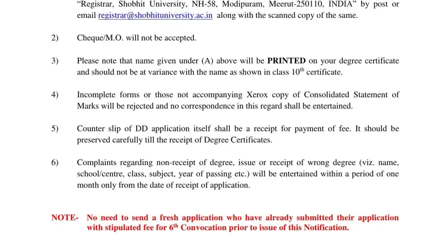 step 4 to filling out shobhit university enrollment verification 2014