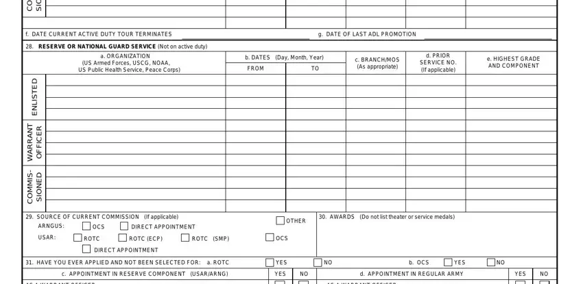 Filling out u s army application form pdf part 4