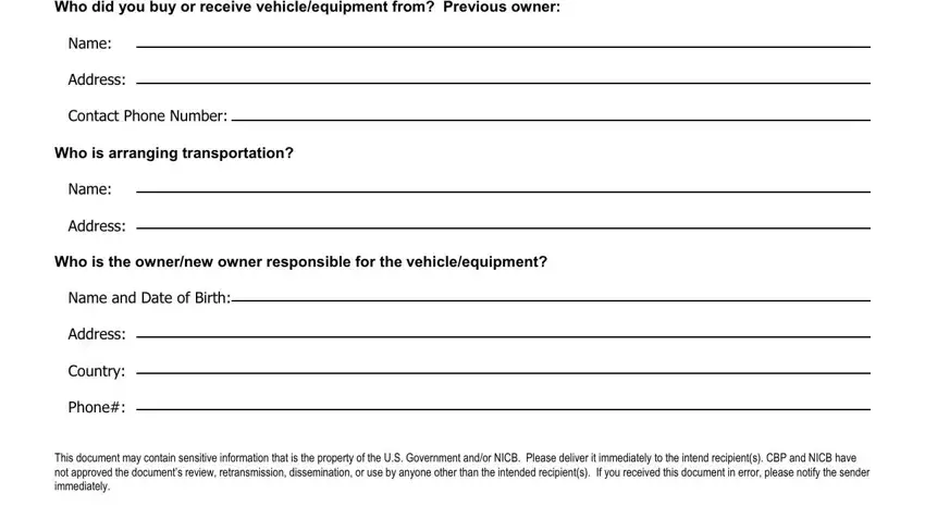 stage 2 to filling out us customs vehicle export worksheet