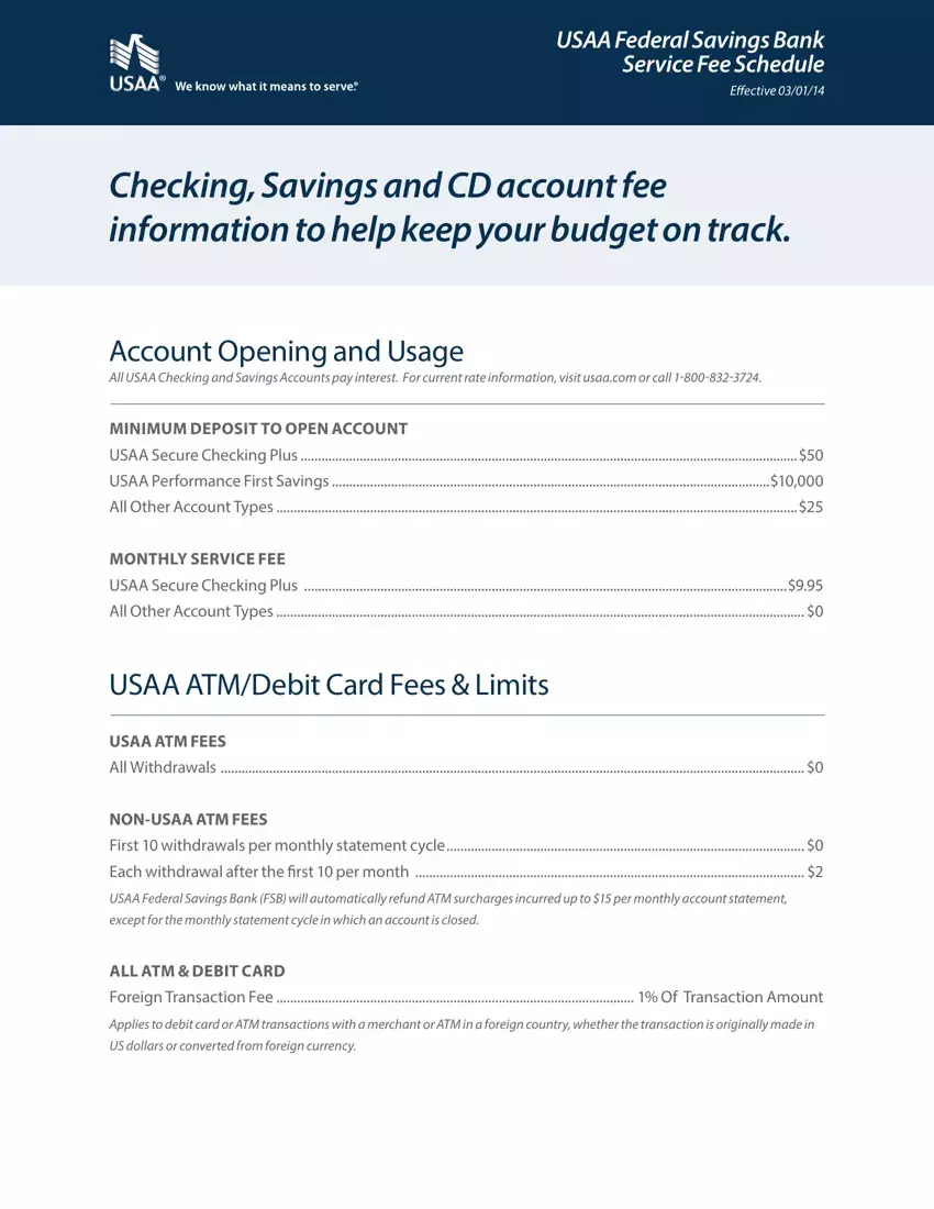 Usaa Bank Deposit Slip first page preview