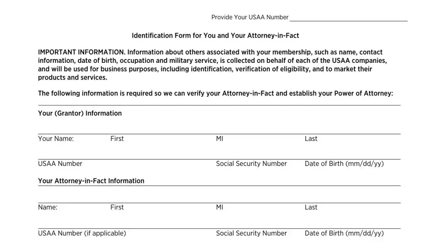 filling out power usaa part 1