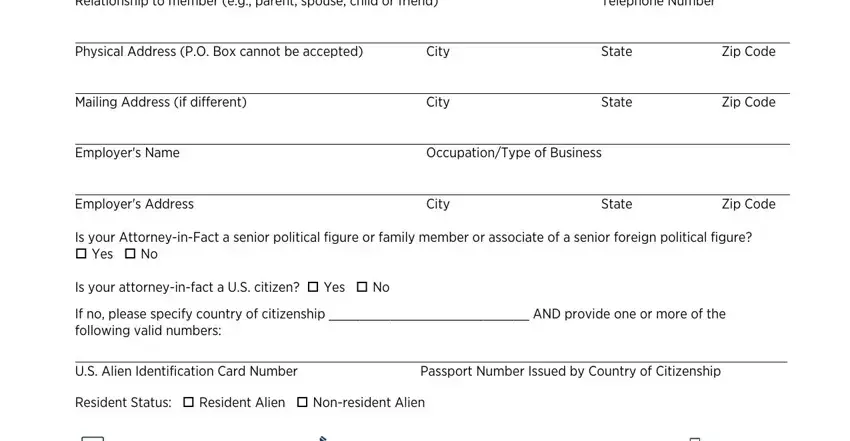 Entering details in power usaa stage 2