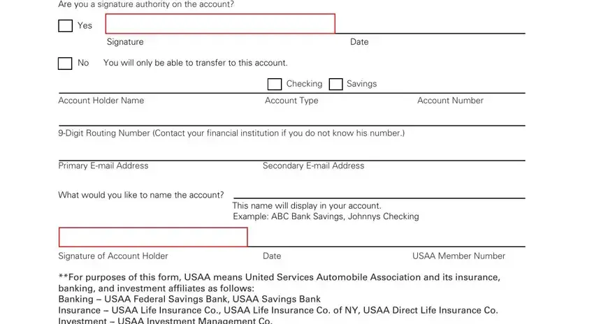 stage 2 to completing usaa direct deposit authorization