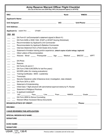 Usar Form 136 R Preview