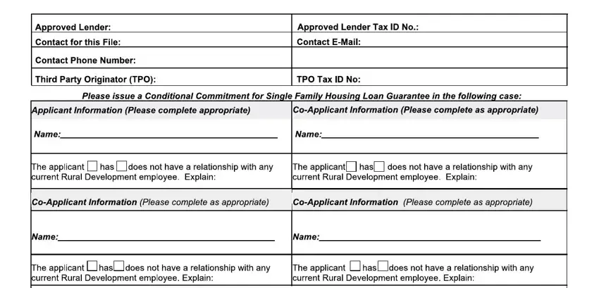 stage 1 to filling in Usda Form 3555 21