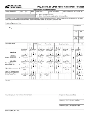 Usps Form 2240 Preview