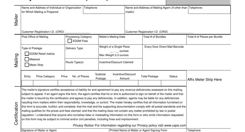 filling in ps form 3587 pdf document step 1