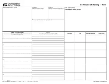 Usps Form 3665 Preview