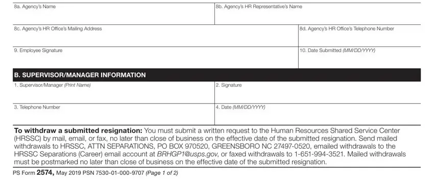 part 2 to filling out ps form 2574