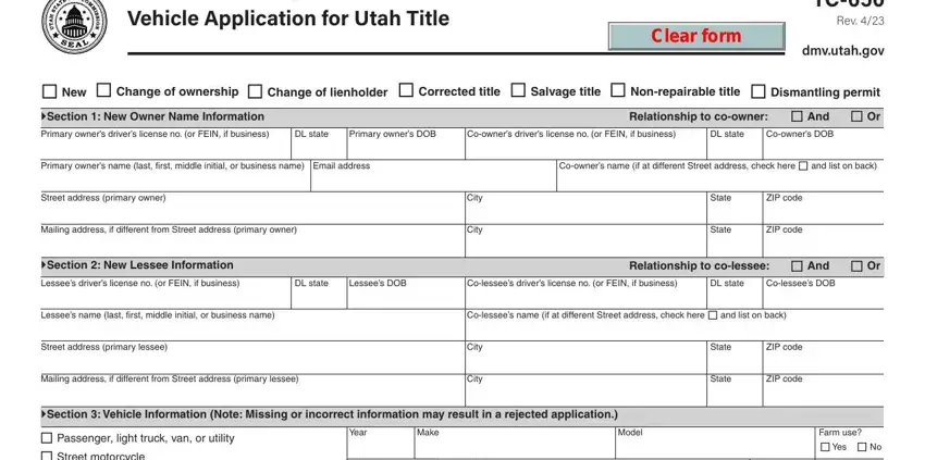 Utah Dmv Tc 656 Form ≡ Fill Out Printable Pdf Forms Online 1562