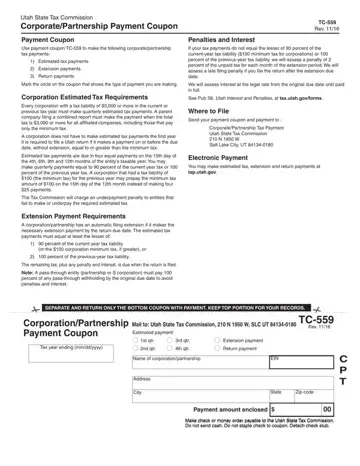 Utah Tc 559 Form Preview