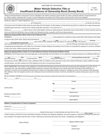 Utah Tc 824 Form Preview